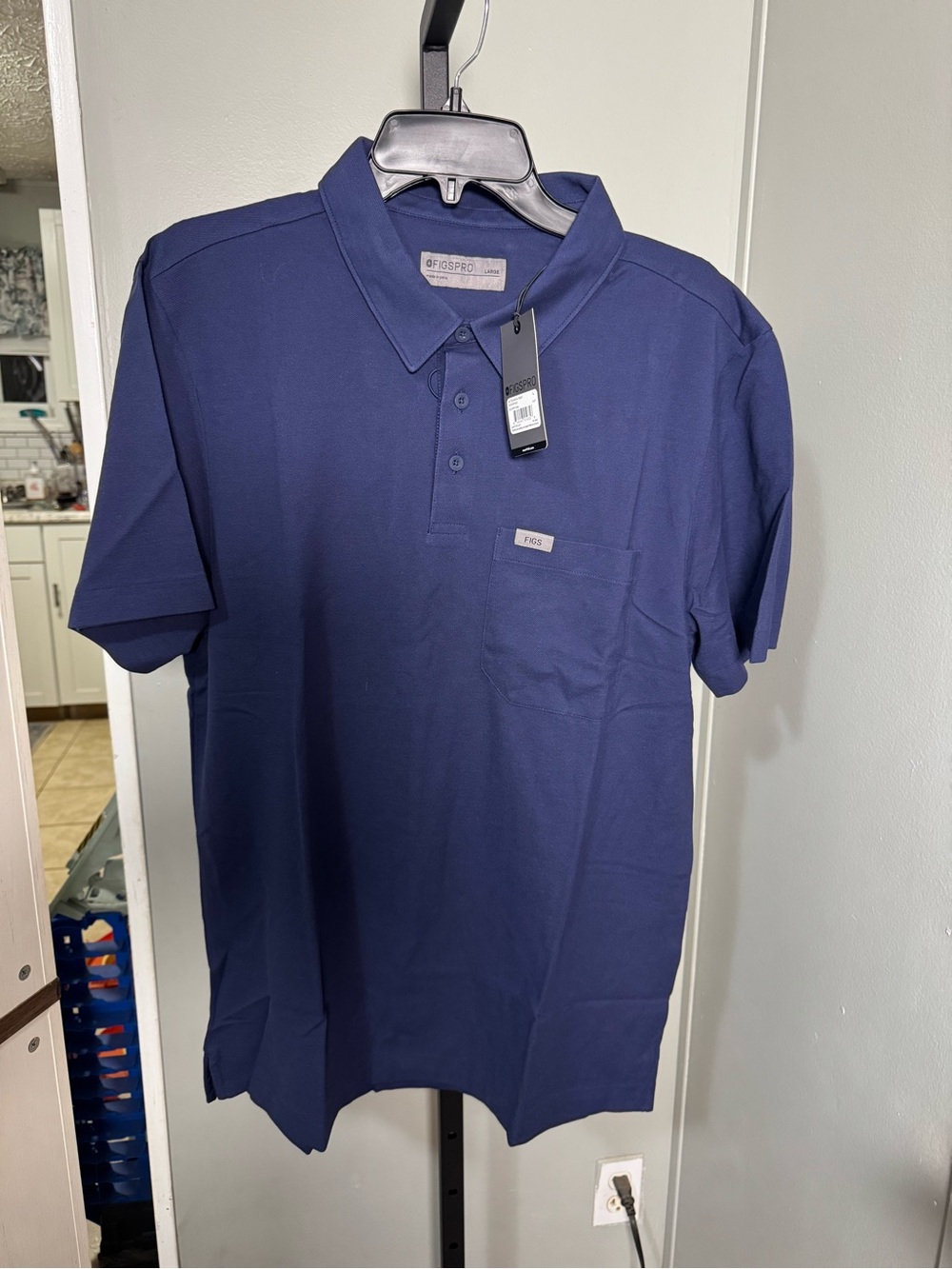 NWT FIGS Navy Polo Shirt - Men's